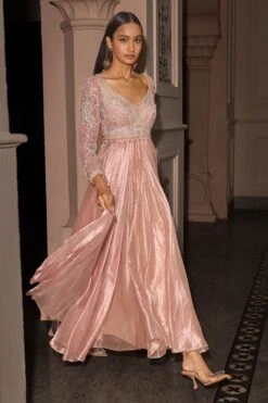 Tarun Tahiliani Blush Hand Embellished Anarkali Set