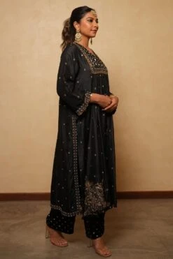 Pooja Keyur Black Embellished Kurta Set -Inca Sales Store 51023pk11 3