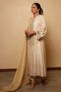 Pooja Keyur Off White Embellished Dupatta 8 Pooja Keyur Off White Embellished Dupatta -Inca Sales Store 51023pk14 3