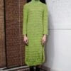 QUOD Zesty Lime Coil Hand-Knitted Dress