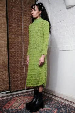 QUOD Zesty Lime Coil Hand-Knitted Dress -Inca Sales Store 51123qu23 3
