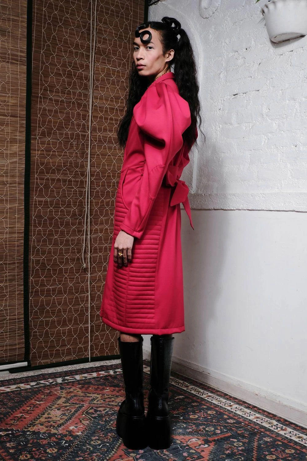 QUOD 2-D Wolf Wing Space Trench In Red 6 QUOD 2-D Wolf Wing Space Trench In Red - Image 4