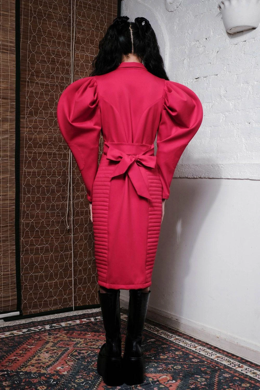 QUOD 2-D Wolf Wing Space Trench In Red 7 QUOD 2-D Wolf Wing Space Trench In Red - Image 5