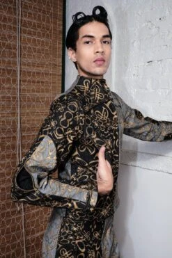 QUOD Black & Grey QUOD Printed Racer Shirt Jacket -Inca Sales Store 51123qu48 3