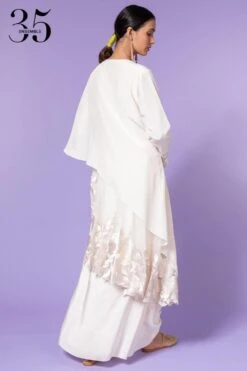Aikeyah White Embroidered Layered Dress -Inca Sales Store 511ak06 5