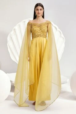 Divya Aggarwal Emma Golden Yellow Jumpsuit