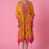 Siddhartha Bansal Dawn Yellow-pink Floral Printed Kaftan 2 Siddhartha Bansal Dawn Yellow-pink Floral Printed Kaftan -Inca Sales Store 5124sb21 1