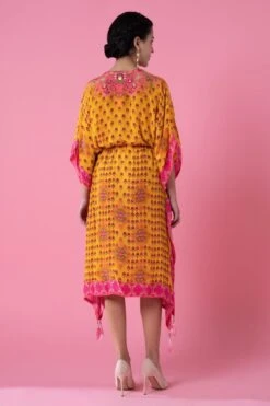 Siddhartha Bansal Dawn Yellow-pink Floral Printed Kaftan -Inca Sales Store 5124sb21 4