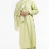 Three Pale Lime U-hem Gathered Tunic Set With Scarf 1 Three Pale Lime U-hem Gathered Tunic Set With Scarf -Inca Sales Store 53thw20 1