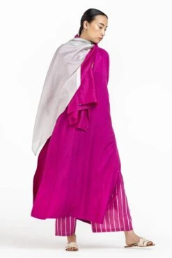 Three Hot Pink Chanderi Scarf -Inca Sales Store 53thw31 2