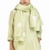 Three Pale Lime Applique Polka Scarf