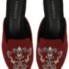 Nomada Maroon Baroque Mules