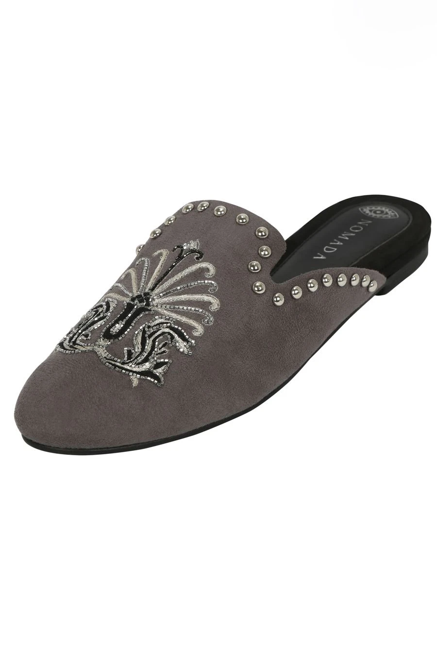 Nomada Grey Damask Mules 4 Nomada Grey Damask Mules - Image 2