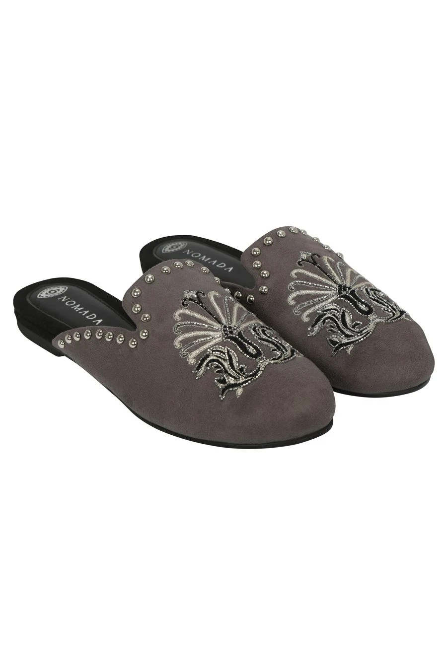 Nomada Grey Damask Mules 6 Nomada Grey Damask Mules - Image 4