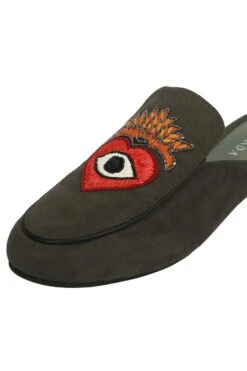 Nomada Olive Heart Eye Mules -Inca Sales Store 5423nos5 2