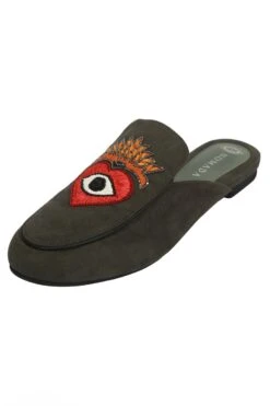 Nomada Olive Heart Eye Mules -Inca Sales Store 5423nos5 6