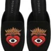 Nomada Black Heart Eye Mules -Inca Sales Store 5423nos6 1