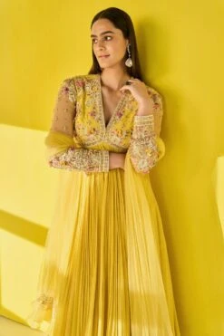 Ridhi Mehra Yellow Embellished Anarkali Set -Inca Sales Store 5523rm10 3