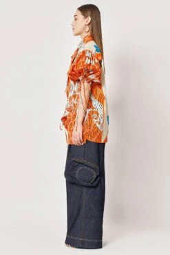 Two Point Two Off White & Orange Emiko Printed Top -Inca Sales Store 5623ce45 3