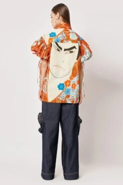 Two Point Two Off White & Orange Emiko Printed Top -Inca Sales Store 5623ce45 7