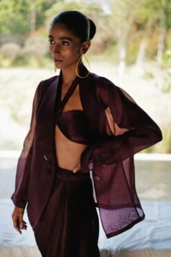 AROHI Baked Clay Organza Blazer Set -Inca Sales Store 5723arh69 3