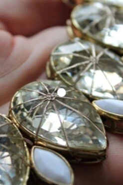 St Erasmus Tear Drop Crystal Petal Necklace -Inca Sales Store 57era31 3