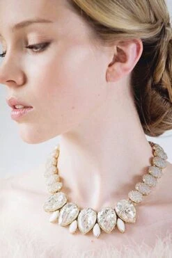 St Erasmus Tear Drop Crystal Petal Necklace -Inca Sales Store 57era31 4