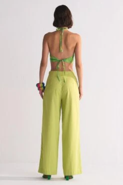 Ikai Lime Green Applique Elasticated Straight Pants -Inca Sales Store 5823iai13 4