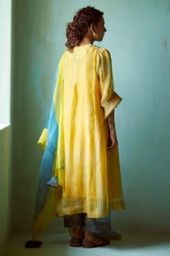 Medha Yellow Tie & Dye Hand Embellished Tunic Set 15 Medha Yellow Tie & Dye Hand Embellished Tunic Set -Inca Sales Store 5923ma16 7