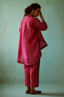 Medha Pink Tie & Dye Hand Embellished Co-ord Set -Inca Sales Store 5923ma21 5