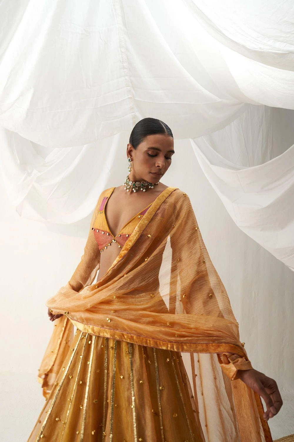 Itrh Yellow Embellished Lehenga Set 4 Itrh Yellow Embellished Lehenga Set - Image 2