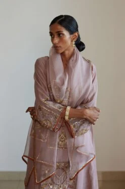 Sarang Kaur Grey Akaari Stole -Inca Sales Store 61023sk17 3