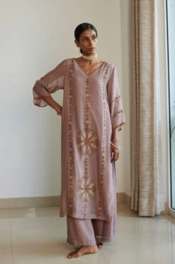 Sarang Kaur Grey Uday Kurta Set