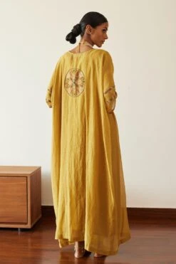 Sarang Kaur Yellow Uday Kaftan -Inca Sales Store 61023sk21 4