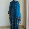 Sarang Kaur Blue Rekha Stole -Inca Sales Store 61023sk3 1