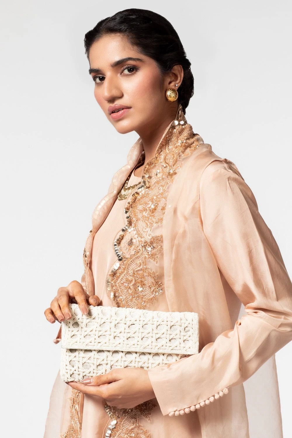 KOKOMMO Woven Ivory Clutch 4 KOKOMMO Woven Ivory Clutch - Image 2