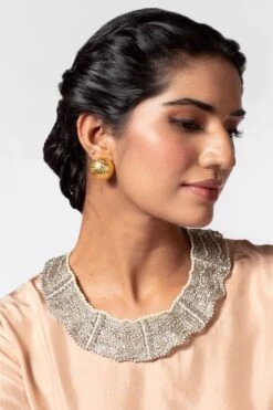 KOKOMMO Silver Beaded Collar Necklace