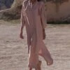 Twinkle Hanspal Rosegold Boxy Kaftan With Fringes -Inca Sales Store 611th4 1