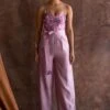 Sakshi Khetterpal Wisteria Purple Chanderi Corset Jumpsuit -Inca Sales Store 6124sk46 1