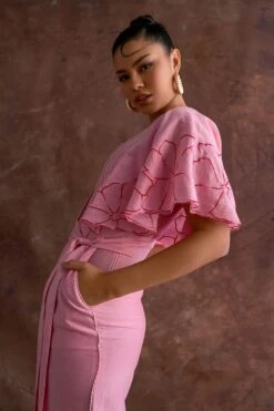 Sakshi Khetterpal Cherry Blossom Chanderi Jumpsuit -Inca Sales Store 6124sk51 6