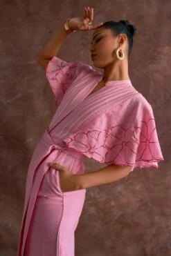 Sakshi Khetterpal Cherry Blossom Chanderi Jumpsuit -Inca Sales Store 6124sk51 7