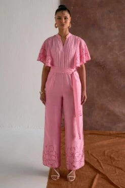 Sakshi Khetterpal Cherry Blossom Chanderi Jumpsuit -Inca Sales Store 6124sk51 8