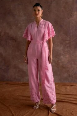 Sakshi Khetterpal Serene Lilac Chanderi Jumpsuit