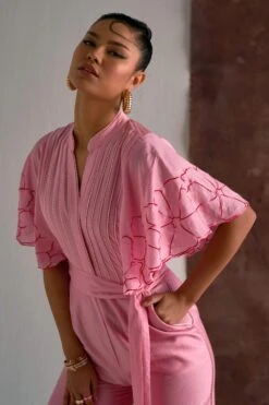 Sakshi Khetterpal Garden Inspired Chanderi Jumpsuit -Inca Sales Store 6124sk53 3