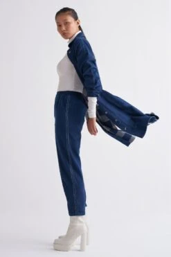 Three Navy Blue Checkered Jacket Set -Inca Sales Store 612thw10 4