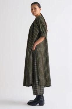 Three Olive Checkered Co-ord Set & An Applique Scarf -Inca Sales Store 612thw26 2