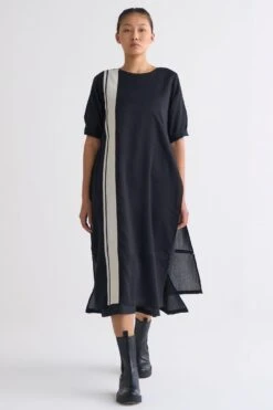 Three Black Double Layer Dress