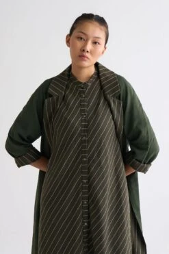 Three Olive Striped Trench Jacket -Inca Sales Store 612thw52 6