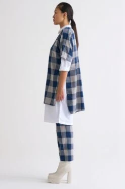 Three Navy Blue Checkered Co-ord Set -Inca Sales Store 612thw6 2