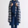 Three Navy Blue Checkered Scarf 1 Three Navy Blue Checkered Scarf -Inca Sales Store 612thw62 1